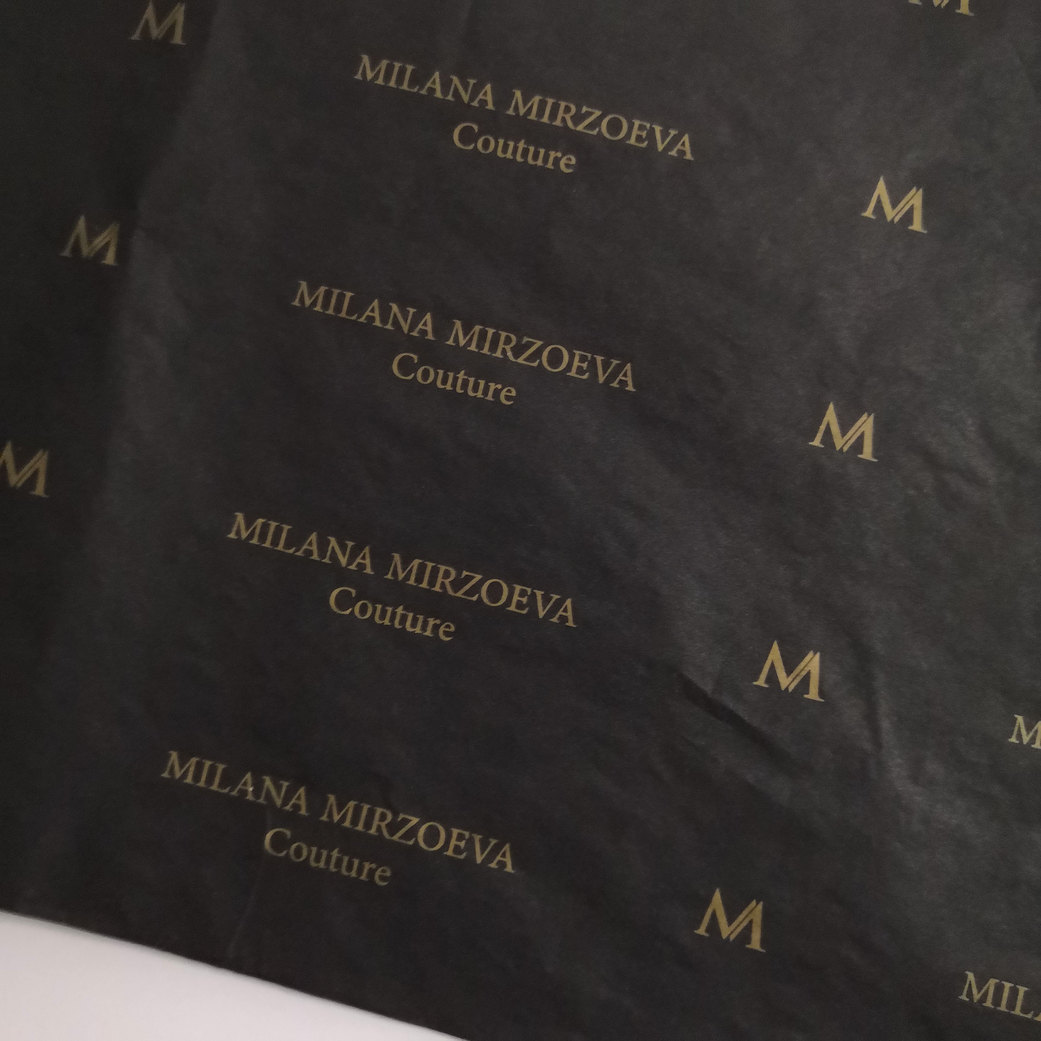 Customised Printed Branded Logo Gift Clothing Black Packaging Tissue Wrapping Silk Paper for Shoes