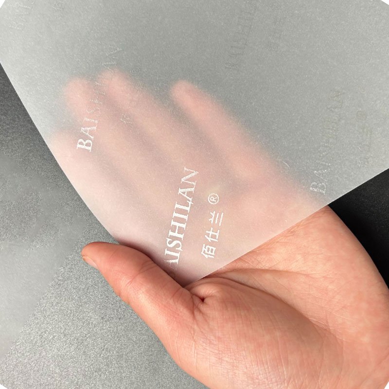 Low Moq Various Colors Custom White Vellum Paper With Silver Logo Printing Vellum Tracing Paper