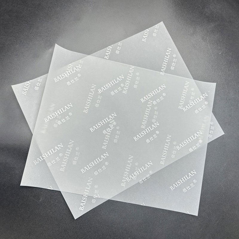Low Moq Various Colors Custom White Vellum Paper With Silver Logo Printing Vellum Tracing Paper