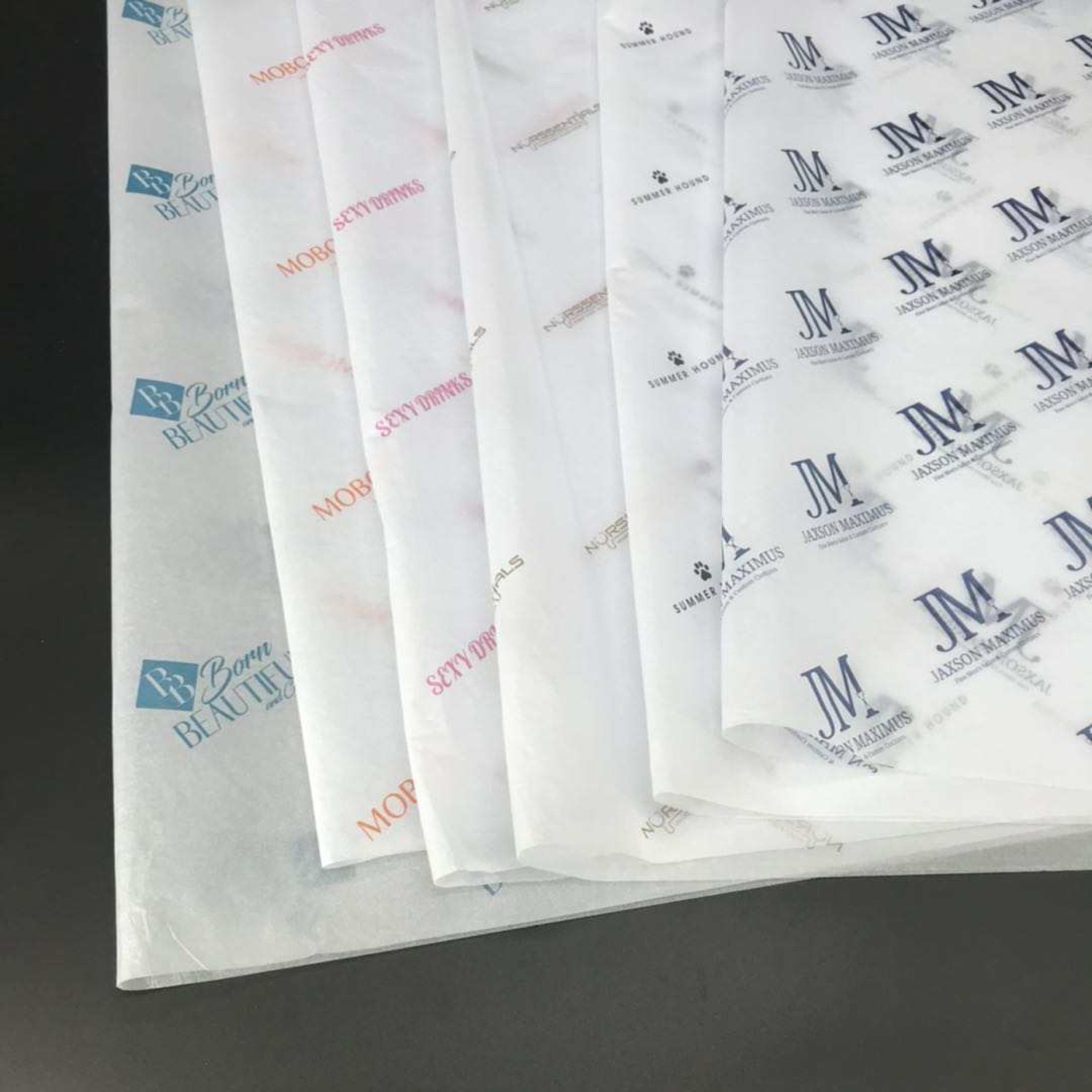 Personalised Clothes Apparel Packaging Sheets 50X70 White Tissue Wrap Paper