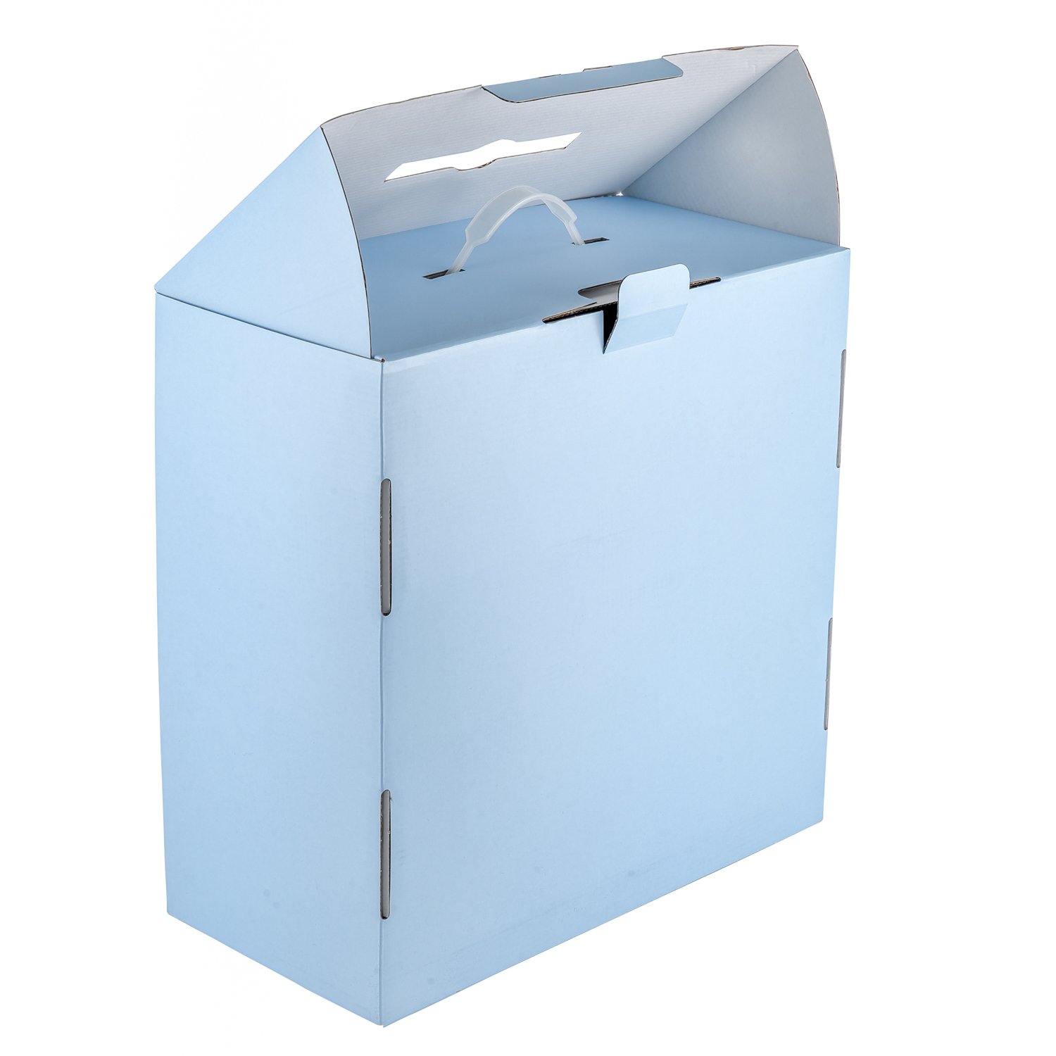 Shanghai Factory High-Quality Custom Duplex Cardboard Paper Packaging Blue Design with Handle and Suitable Insert for Hat