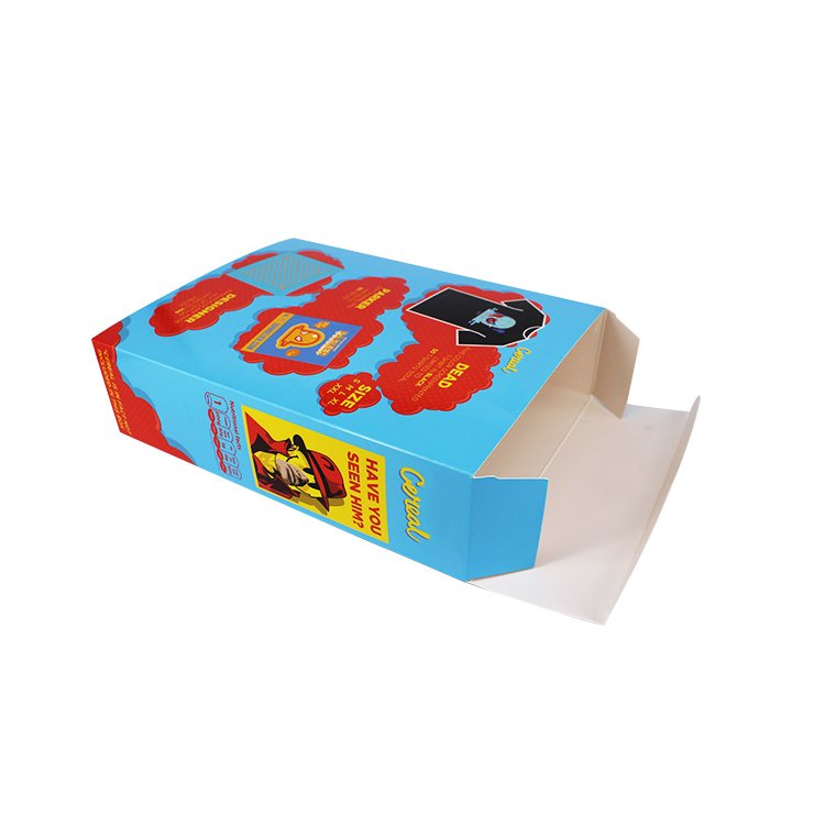 Custom Print Biodegradable Paper Cardboard Cereal Packaging Box