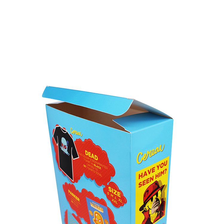 Custom Print Biodegradable Paper Cardboard Cereal Packaging Box