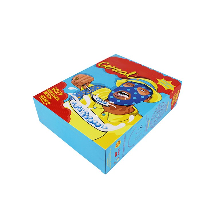 Custom Print Biodegradable Paper Cardboard Cereal Packaging Box