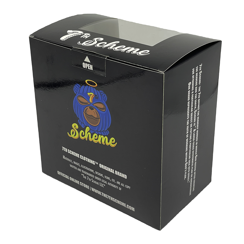custom logo Art Paper baseball hat packaging gift box black hat shipping box with window
