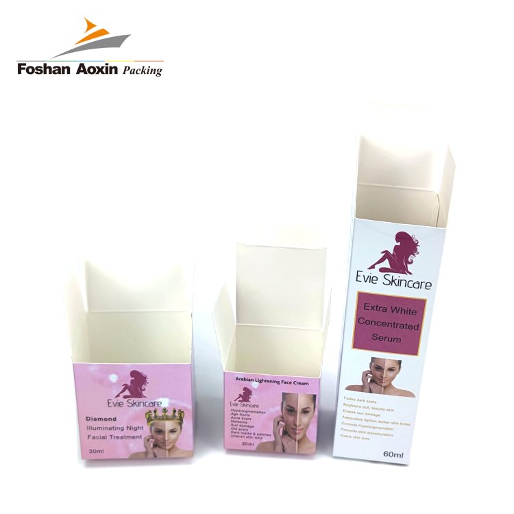 CustomRecyclable Foldable Skin Care Products Cosmetic Packaging Paper Box Competitive Price cosmetic Shipping Box