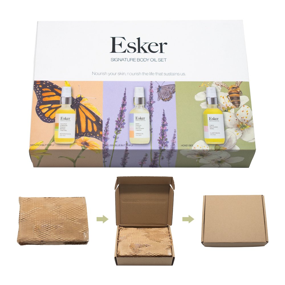 Custom Paper Essential Oil Gift Box Packaging for Cosmetic Skin Care Serum Lotion and Reliable Packaging Supplier