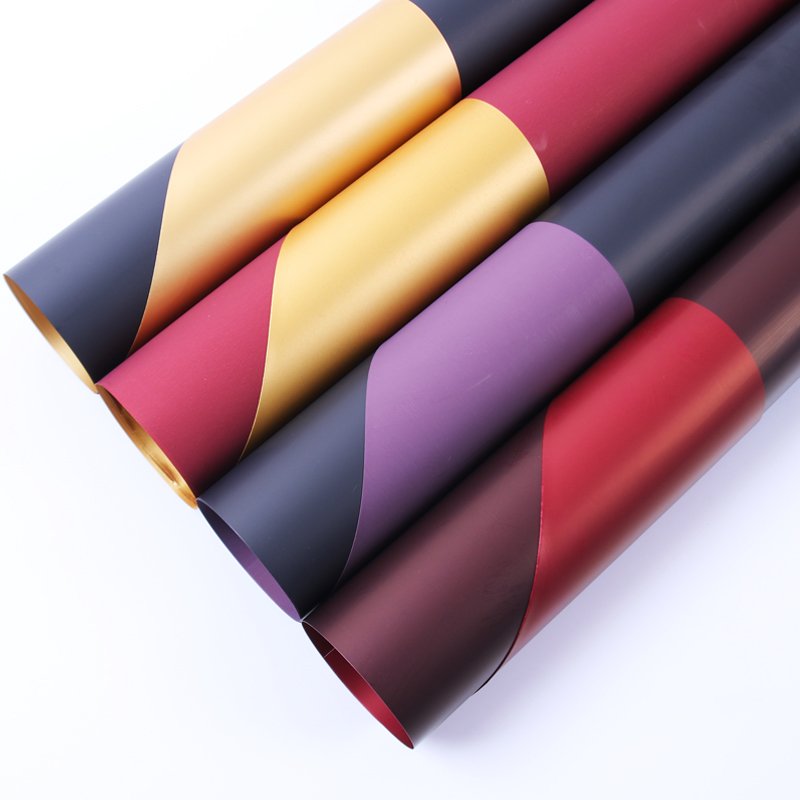 Recycle Double-sided Color Gold Floral Gift Wrapping Tissue Paper Packaging Gold Wrapping Paper