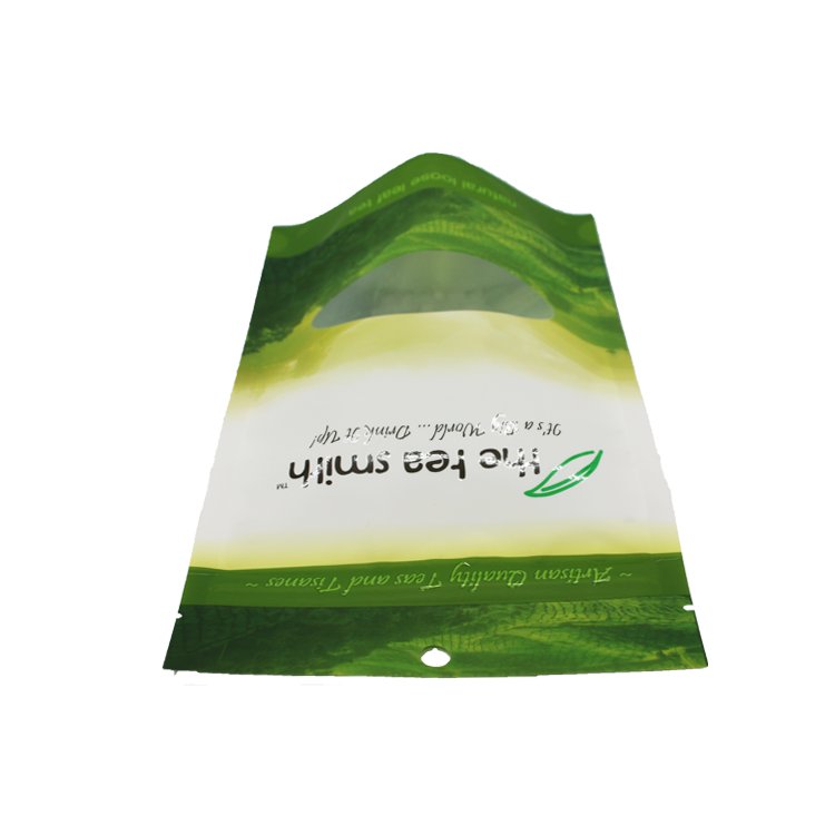 Resealable Powdered Green Tea Pouches Custom Biodegradable Kraft Pouch Stand Up Food Bag Zip Lock Spice And Herb Packaging