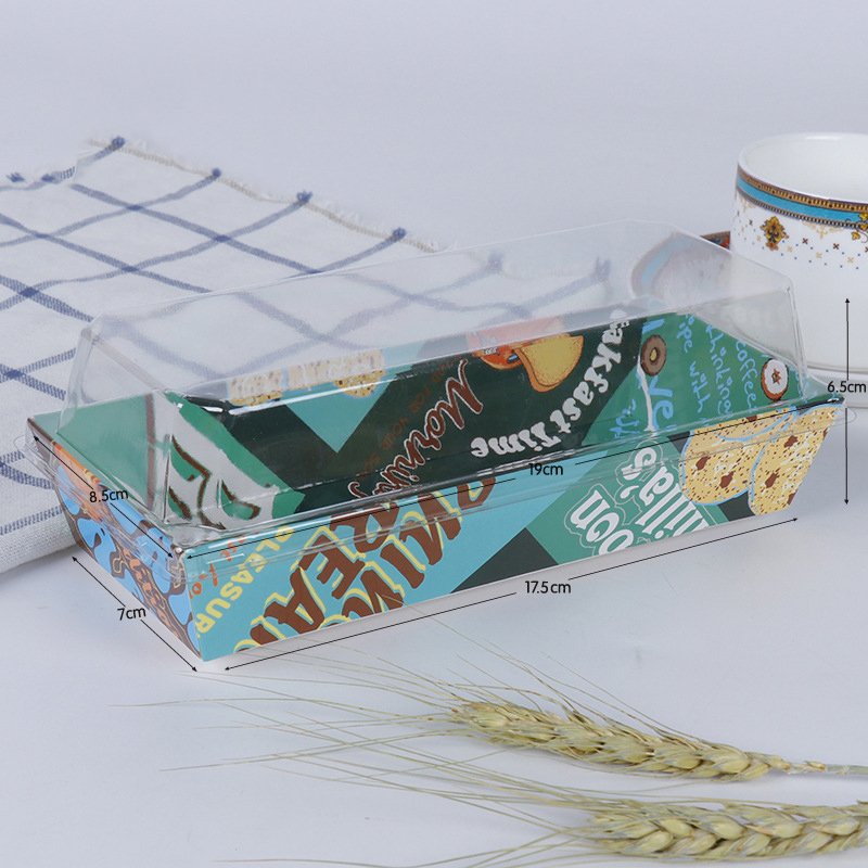 Custom Print Logo Biodegradable Takeaway Ice Cream Waffle Tray Bubble Waffle Box To Go Paper Waffle Cone