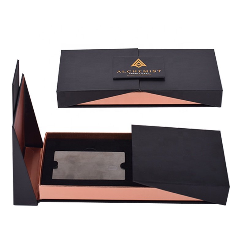 Custom Luxury Magnetic Giftcard Business Playing Card Packaging Paper Box Vip Trading Credit Card Gift Box For Card