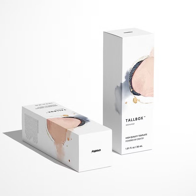 Eco Friendly Custom Logo Fold Small Rectangle Cosmetic Skincare Square Gift Packaging Paper Boxes Manufacturer