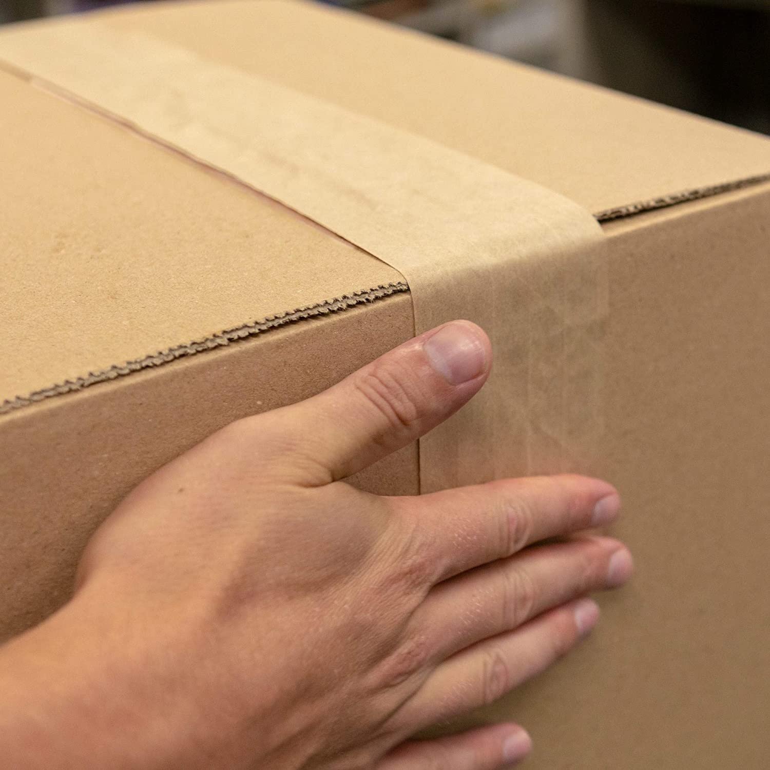 2- Recyclable Brown Color Fiberglass Reinforced Kraft Paper Gummed Sealing Packing Packaging Self Adhesive Tape