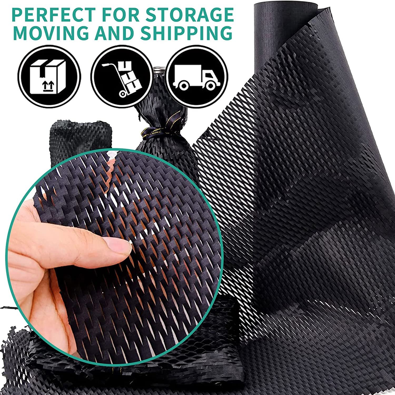Honeycomb Packing Roll Honeycomb Cushioning Wrap Roll for Moving Shipping Packaging Gifts Recyclable Biodegradable Paper