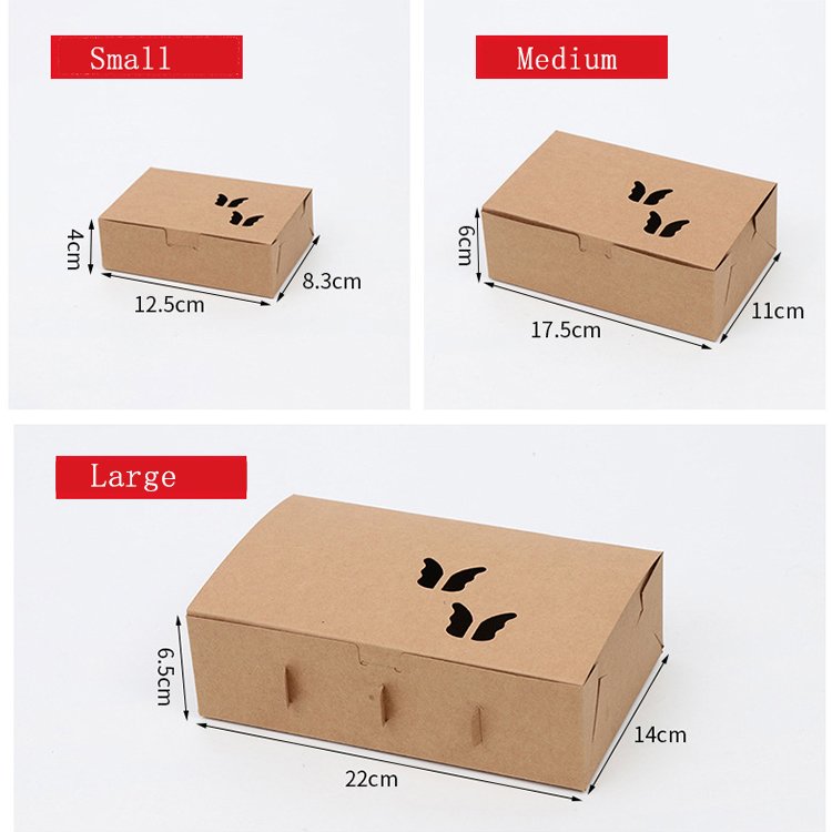 OMT Kraft Food Grade Takeout French Fries Pie Pasta Pancake Spaghetti Croissant Takeway Package Packaging Paper Cardboard Box