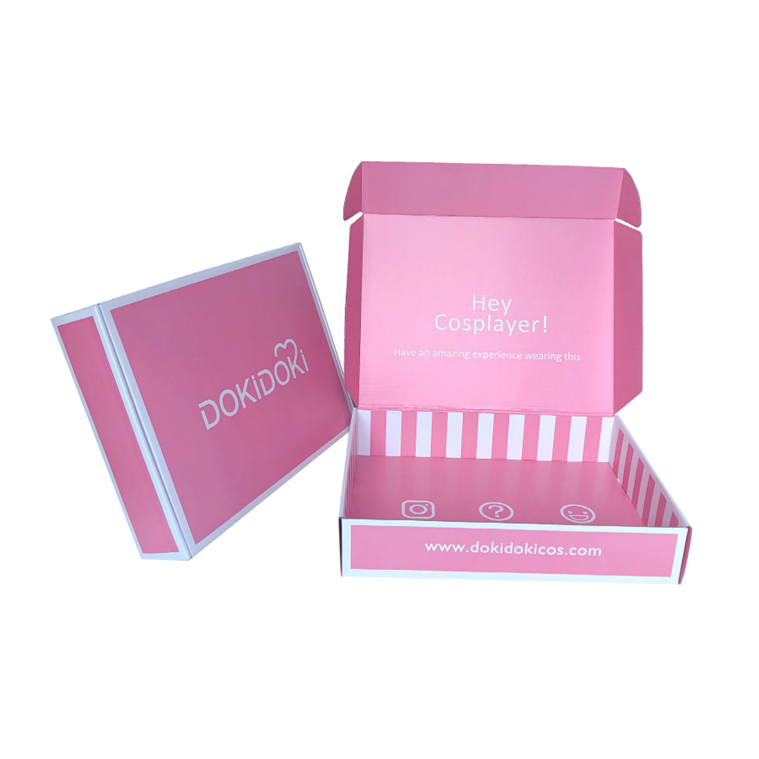 Pink All Color Custom Printing Double Sides Paper Shipping Box for Online Jewelry Cloth Goods Packaging