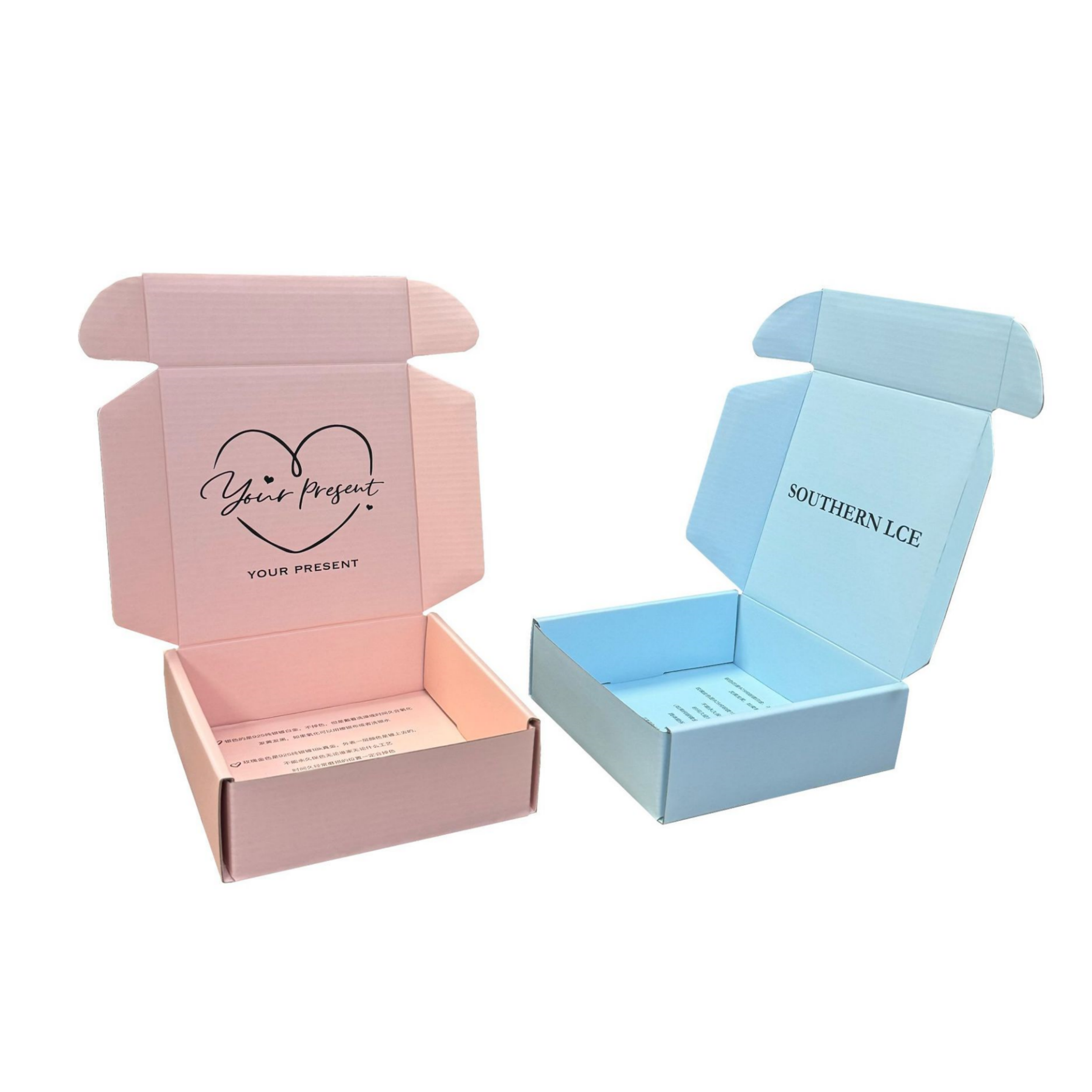 Pink All Color Custom Printing Double Sides Paper Shipping Box for Online Jewelry Cloth Goods Packaging