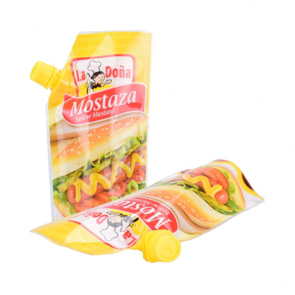Custom Printed Reusable Doypack Juice Beverage Organic Fruit Puree Squeeze Refill Packaging Bag Baby Food Spout Pouch