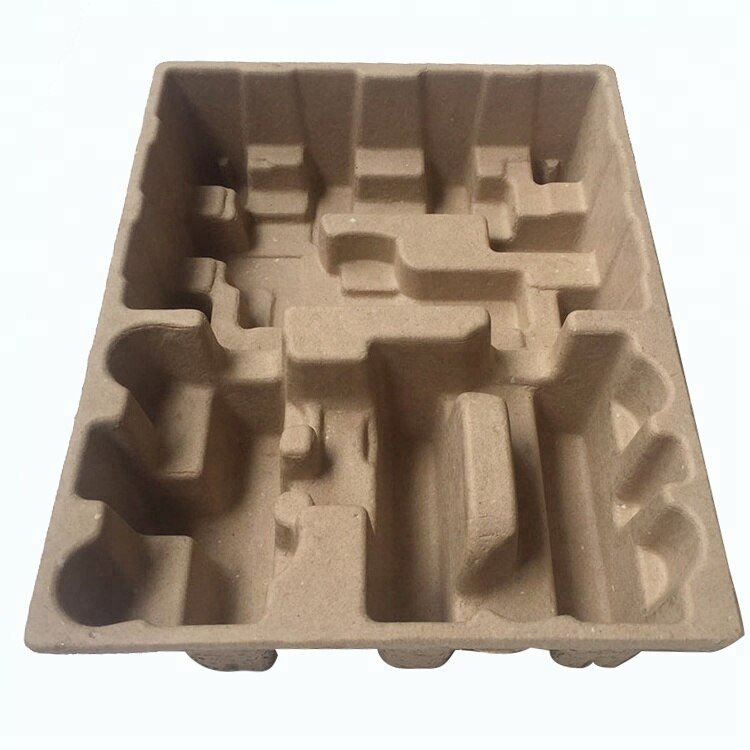 Various good quality custom printed pulp packaging molded pulp Biodegradable shipping tray Molded Pulp Paper Insert Tray