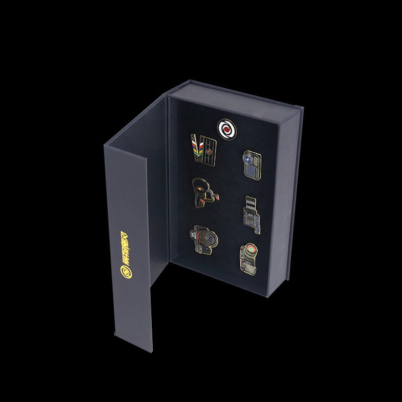 Black magnet packaging gift box packaging magnetic gift boxes with eva foam insert magnetic jewelry gift box