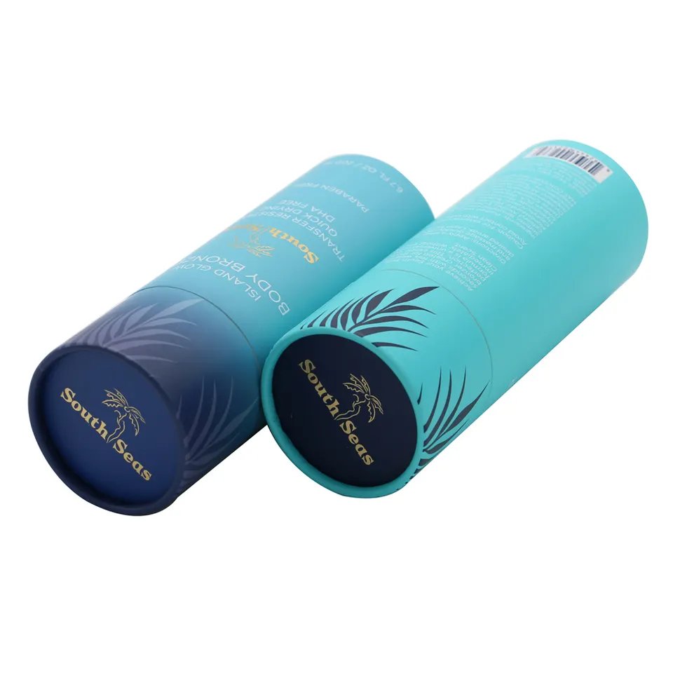 customized food grade luxury cylinder box tea paper tube