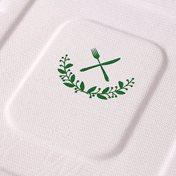 custom your own logo print design molded paper pulp biodegradable disposable sugarcane bagasse party tableware dinnerware set
