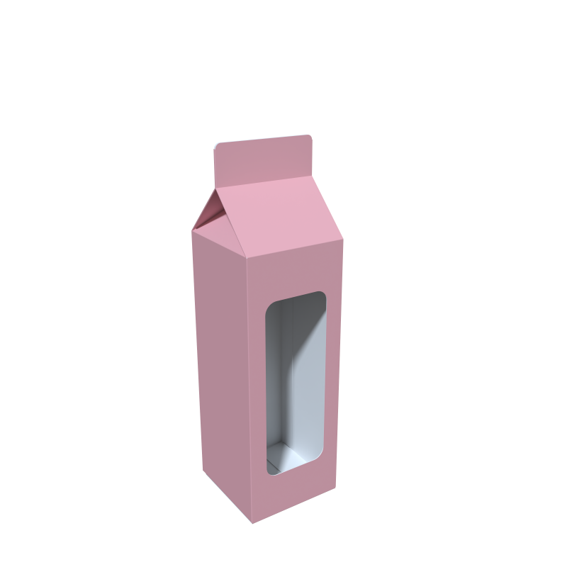 Custom Printing Paper Gift Boxes Pink Color Milk Shape Packaging Paper Box Take Away Food Folding Box