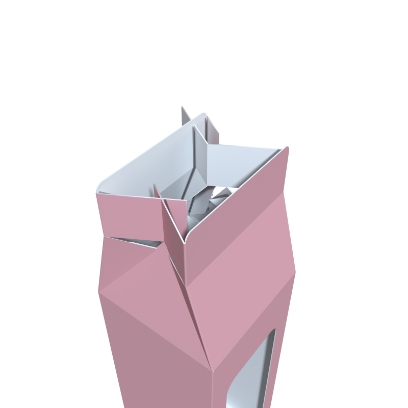 Custom Printing Paper Gift Boxes Pink Color Milk Shape Packaging Paper Box Take Away Food Folding Box