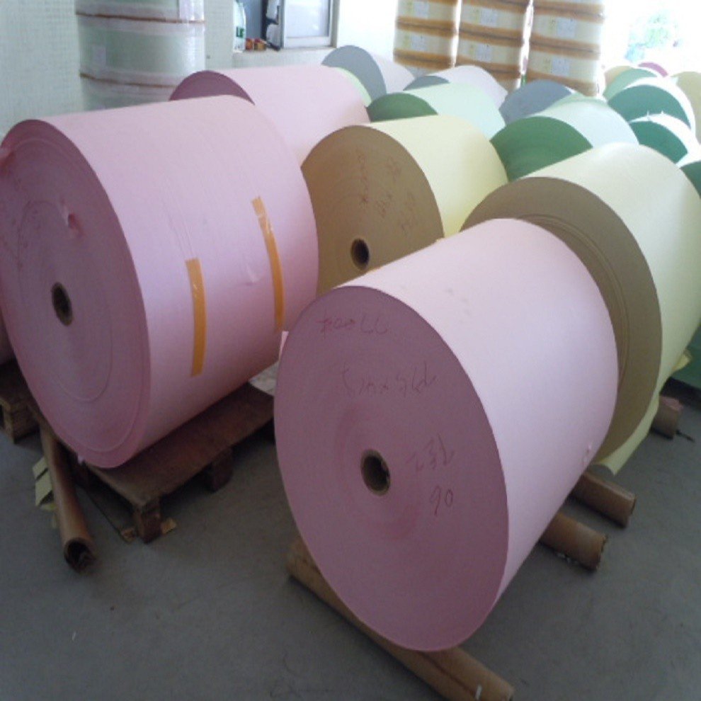 High Quality Different Color NCR Carbonless 50gsm paper Roll in Jumbo Roll