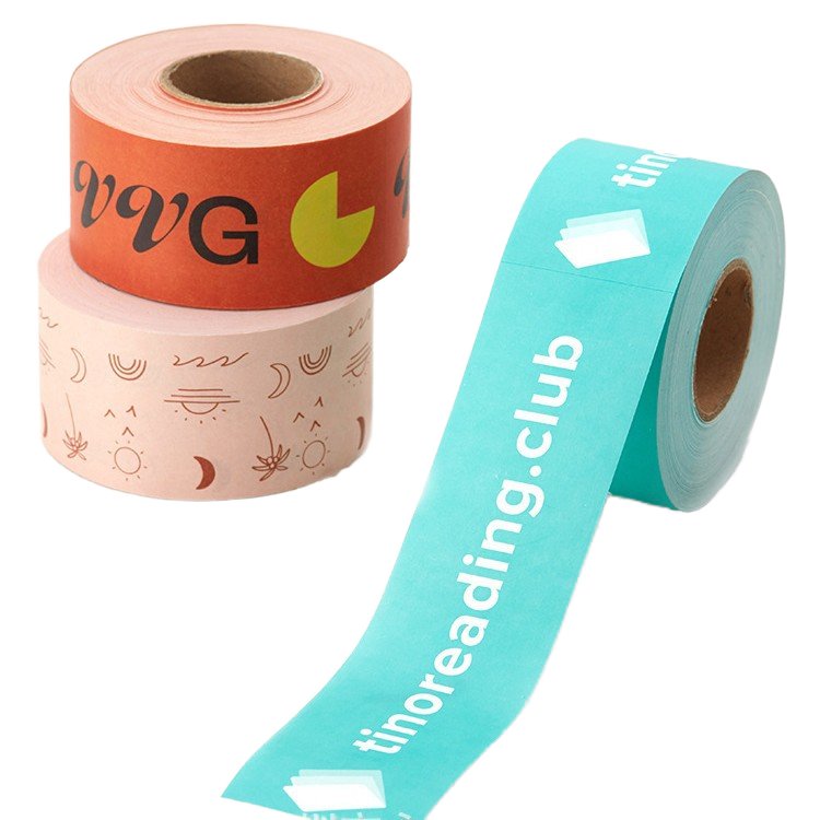 High Quality Eco-Friendly Brown Kraft Paper Packaging Tape Custom Sealable Carton Self-Adhesive Hot Melt for Industrial Use