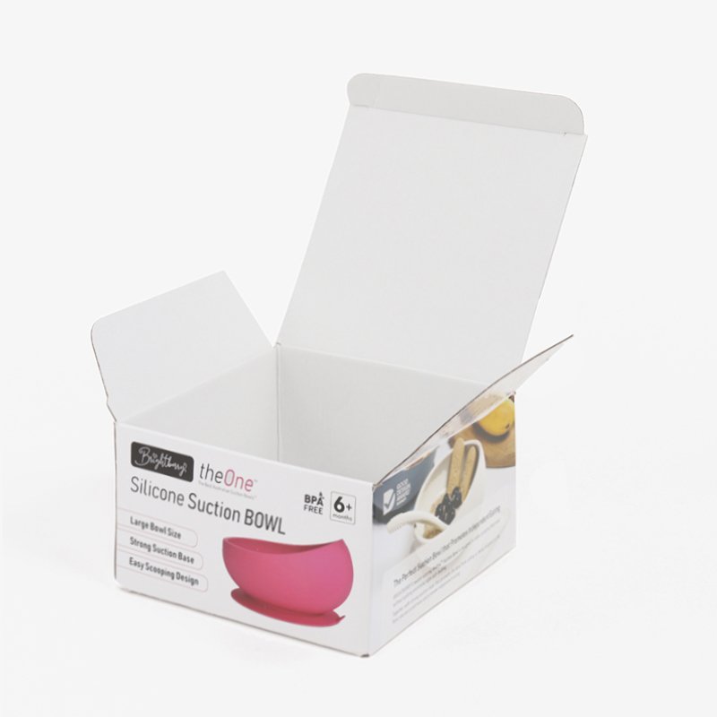 Custom Logo Cardboard Baby Bowl Collapsible Boxes with Clear Window Foldable Paper Packaging Carton Box for Small Business