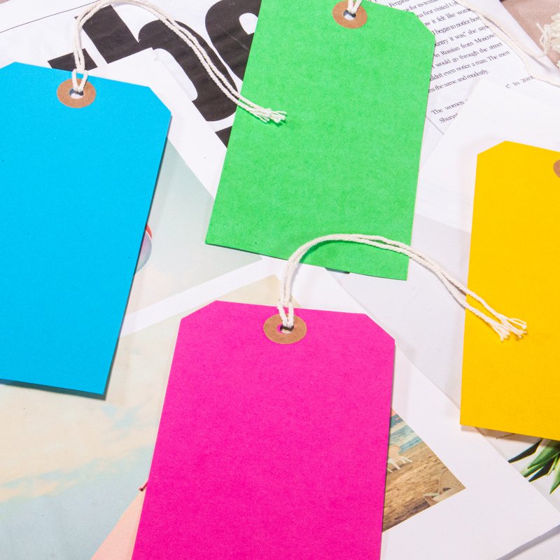 Custom Brand Logo Eco-friendly Colorful Paper Garment Shirt Shoes Bags Manila Shipping Hangtags