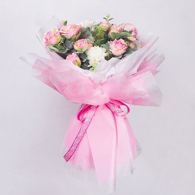 Flower Pattern Bouquet Wrapping Paper Waterproof Floral Bouquet Paper Florist Supplies Packaging Paper for Wedding Gift DIY
