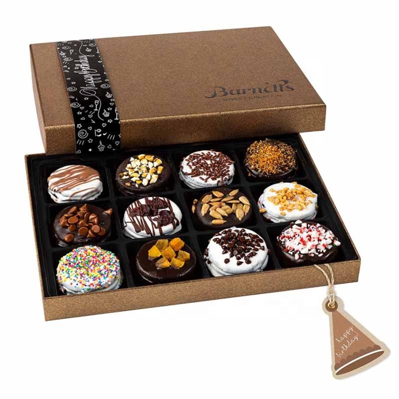 Bonbon Chocolate Bar Packaging Box Christmas Chocolate Covered Strawberry Boxes for Brown Custom Small Luxury Food Recyclable