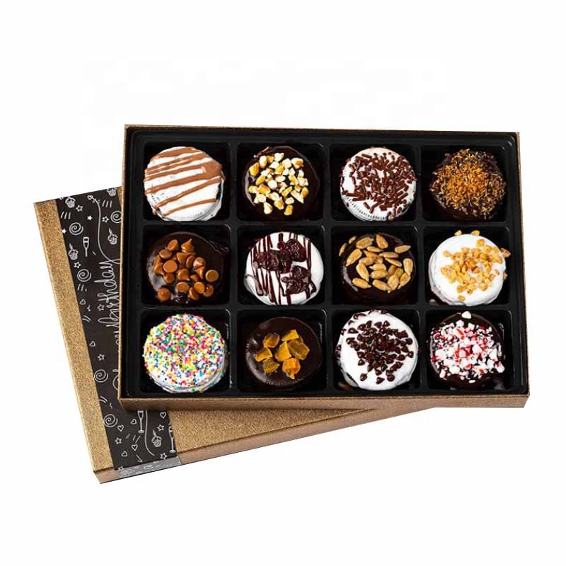 Bonbon Chocolate Bar Packaging Box Christmas Chocolate Covered Strawberry Boxes for Brown Custom Small Luxury Food Recyclable