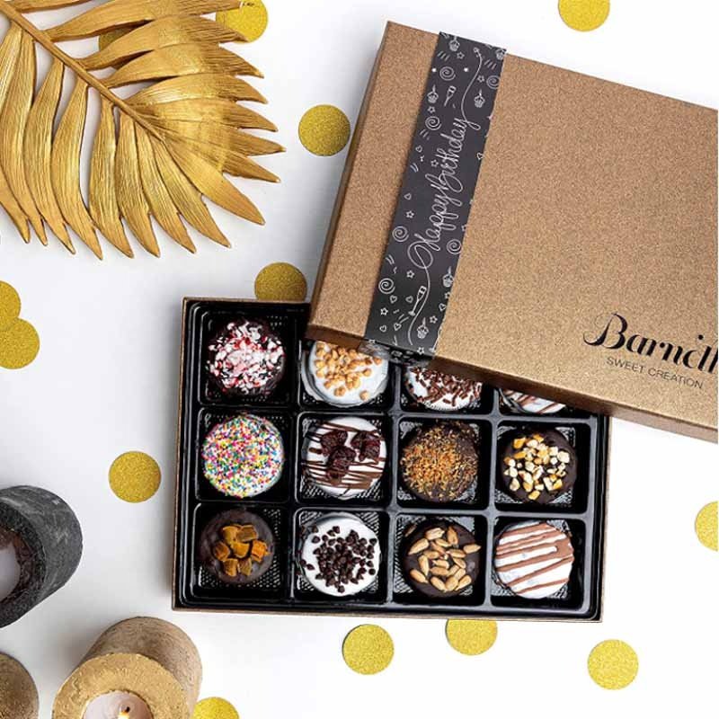 Bonbon Chocolate Bar Packaging Box Christmas Chocolate Covered Strawberry Boxes for Brown Custom Small Luxury Food Recyclable