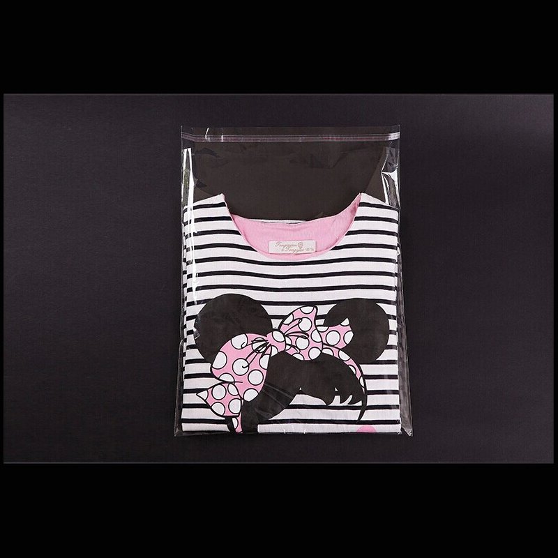 SZHOYO Custom Size Clear OPP Cellophane Poly Plastic bag Self Adhesive Plastic Bag For Clothing Packaging