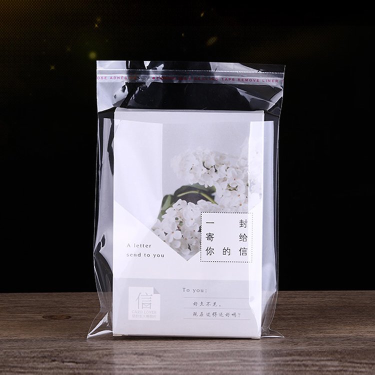 SZHOYO Custom Size Clear OPP Cellophane Poly Plastic bag Self Adhesive Plastic Bag For Clothing Packaging