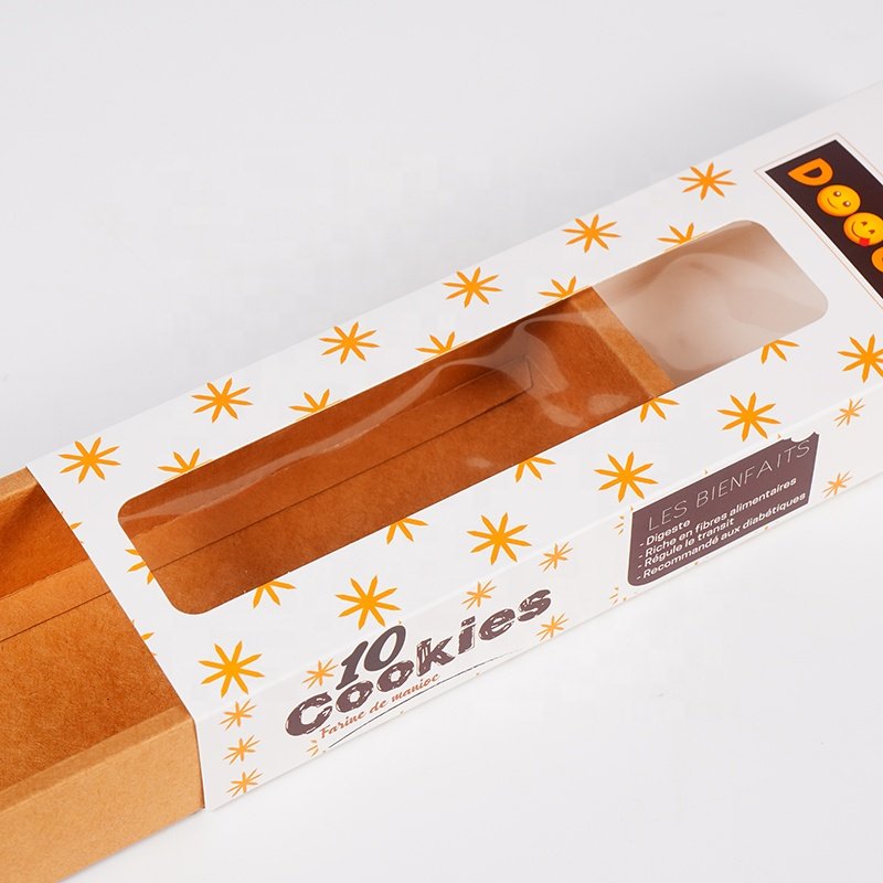 Eco-friendly foldable kraft paper rectangle slide black cardboard packaging custom slide gift packaging kraft paper drawer box