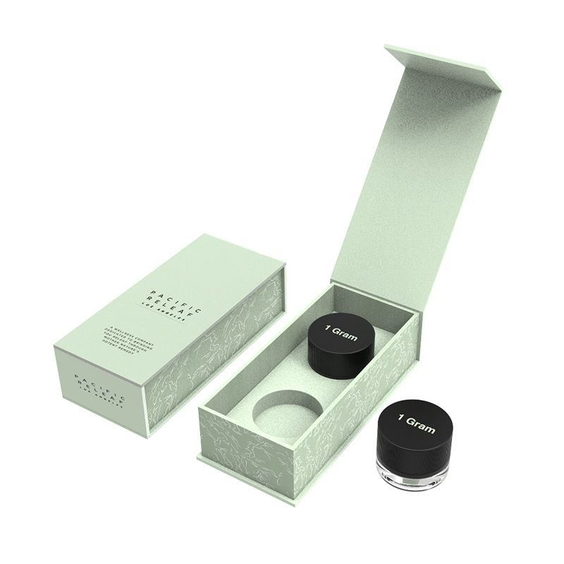 custom print designs small empty tuck in folding cosmetic glass jar oil soft touch packaging box face cream jar paper boxes