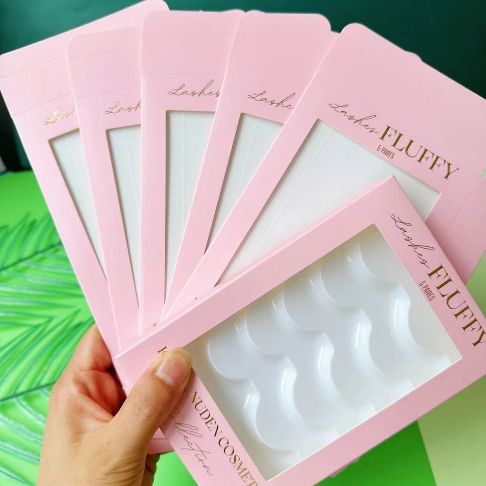 Wholesale Multiple False Lash Book Custom Private Logo Eyelash Packaging Box Fake 3D Mink Lashes Strip Packing Empty Case