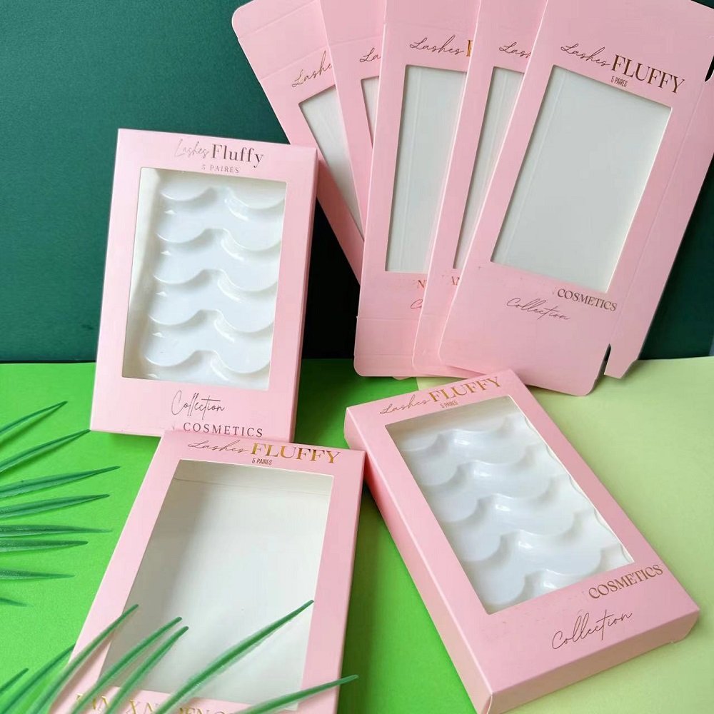 Wholesale Multiple False Lash Book Custom Private Logo Eyelash Packaging Box Fake 3D Mink Lashes Strip Packing Empty Case