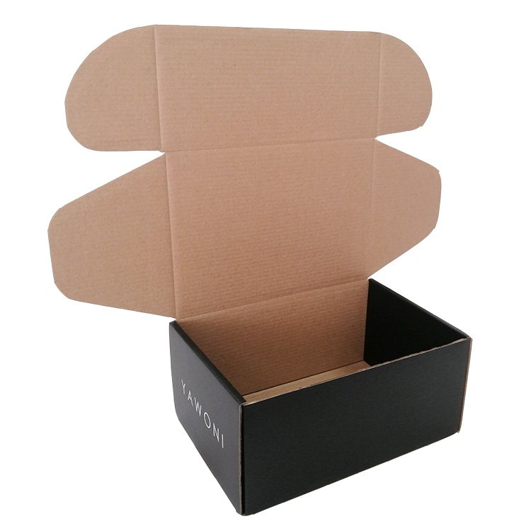 Matte Black Corrugated Carton Transport Postal Packaging Box For Clothing Shipping Post Box Paper Boxes Genre