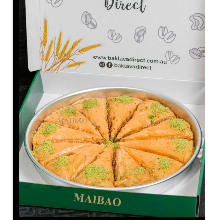 Custom luxury cardboard empty sweet pastry baklava boxes packaging cookie dessert bakery cake paper packaging box for baklava