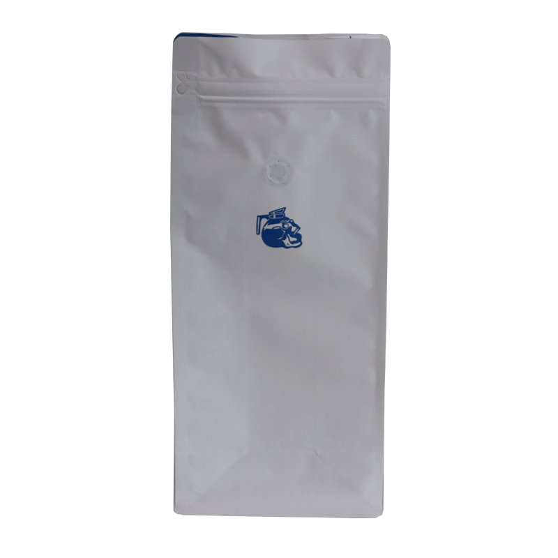 Custom Biodegradable Recyclable Kraft Paper Compostable Packaging Coffee Bags with One-Way Valve And Zipper Bolsa Para Cafe