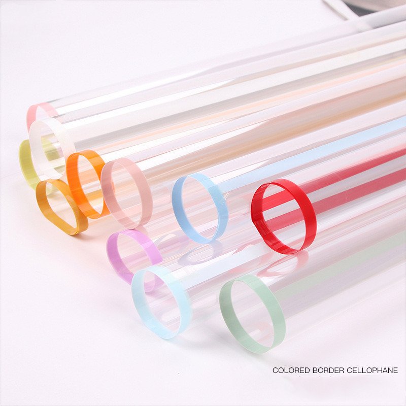 Color sides cellophane wrapper paper big flower wrapping tissue paper decoration packaging paper
