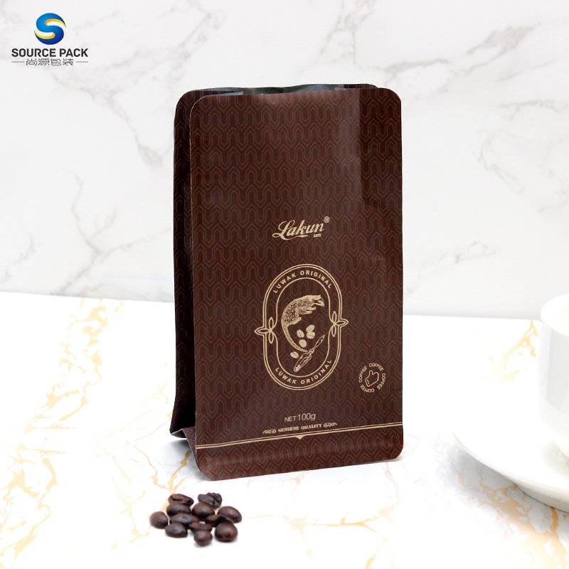 250g 500g 8oz 12oz 16oz Packaging Tin Tie Custom Printing Coffee Bag with valve