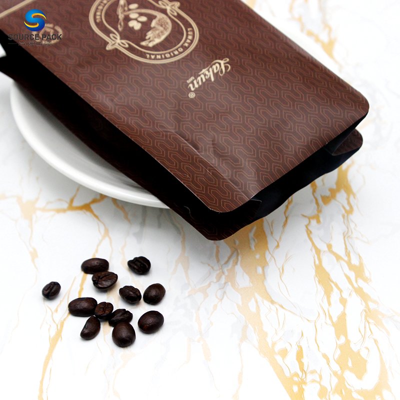 250g 500g 8oz 12oz 16oz Packaging Tin Tie Custom Printing Coffee Bag with valve