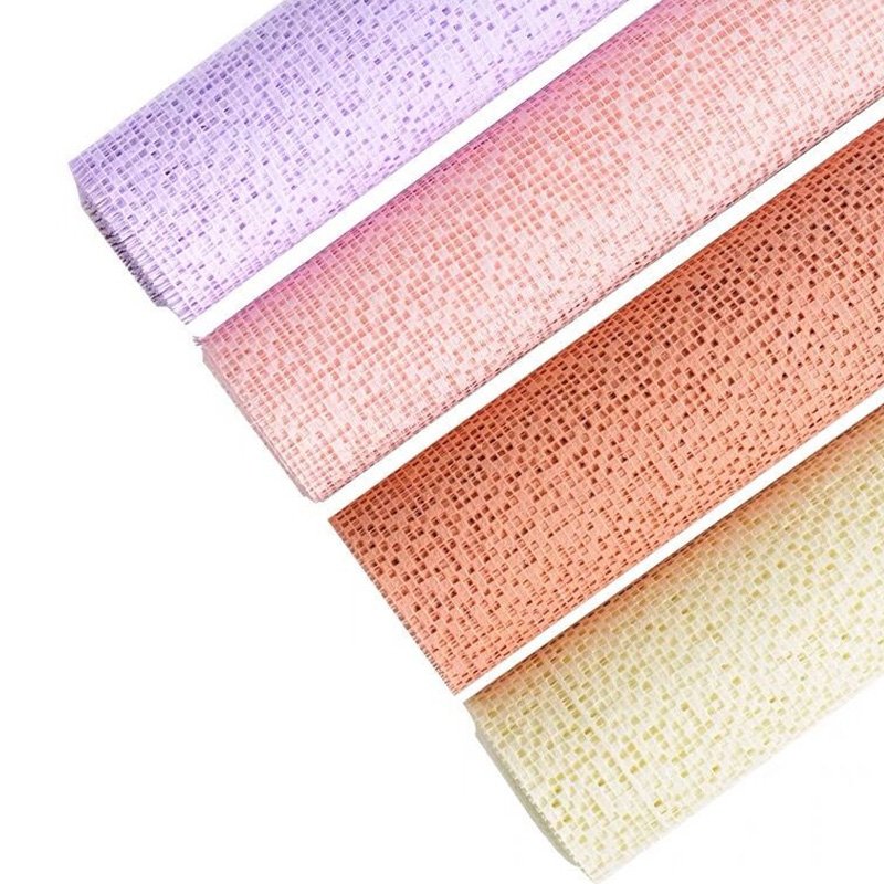 WISEPACK Custom Biodegradable Mosaic Net Mesh Wrapping Paper Gift Decoration Flower Bouquet Packing Paper