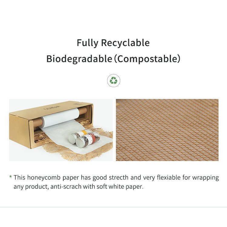 ULINEpak Protective Green Honeycomb Mesh Paper Wrap Packaging